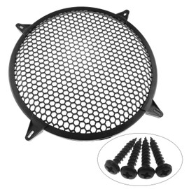 DGZZI SubWoofer - Cubierta de Malla de plástico de 12 Pulgadas para Coche, con 4 Abrazaderas de Parrilla y 4 Tornillos