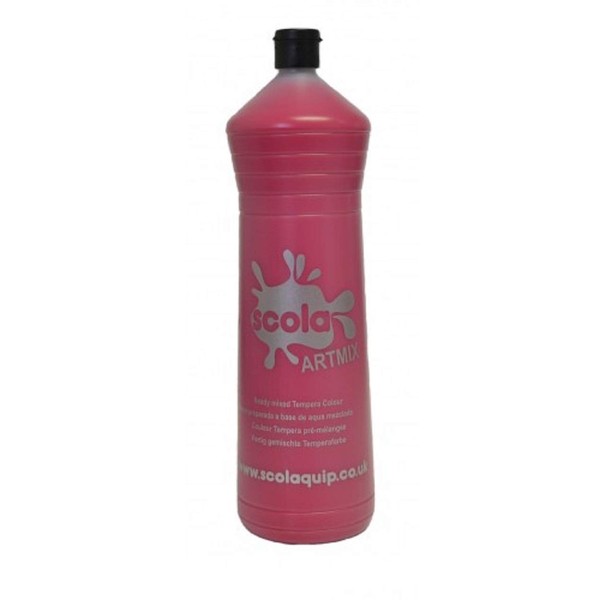 Scola Artmix 600ml Bottles Ready Mix Craft Poster Paint Crimson