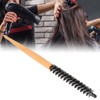 Mini Round Brush Nylon Bristles Short Hair Styling Wooden Handle