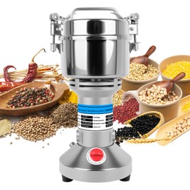 Grain Mill, 550g Flour Mill Grinder for Home, Electric Stainless Steel Grain Grinder for Wheat, Herbs, Nuts, Grains, Corn, Flour, Seasonings