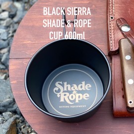 Shade&Rope Black Shera Cup, Stainless Steel, Straight Fire, Black, Matte, Graduated, Deep, Shallow Type, Made in Japan, Tsubamesanjo (600ml)