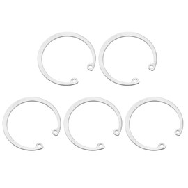uxcell 5Pcs 62mm Internal Retaining Ring Circlip, 304 Stainless Steel Internal Circlip Snap Rings C-Clips GB893 for Grooved Shafts Studs, Silver Tone
