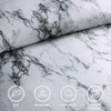 ETDIFFE King Size White Black Marble Comforter Set, 3pc Gray
