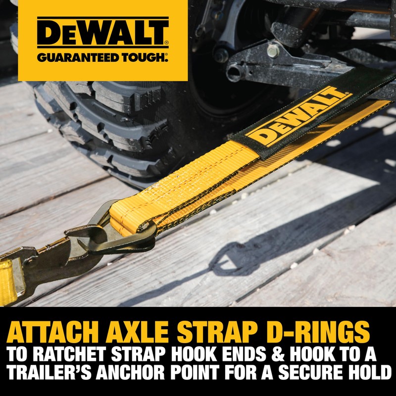 DEWALT DXBC80005 Black/Yellow 2" x 38" Premium Axle Tie Down