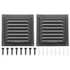 PATIKIL 6"x6" Stainless Steel Gable Vent, 2pcs Exterior Wall Outlet