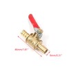 Antrader 4 Pcs Forged Brass Ball Valve Mini Shut Off