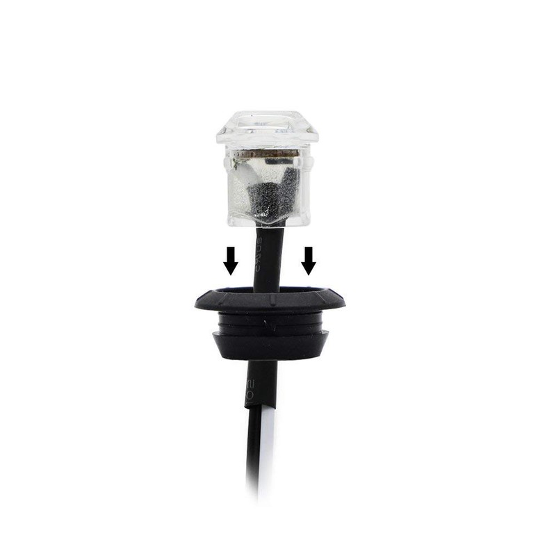 3/4" Round 3 LED Side Marker Clearance Lights Front Rear