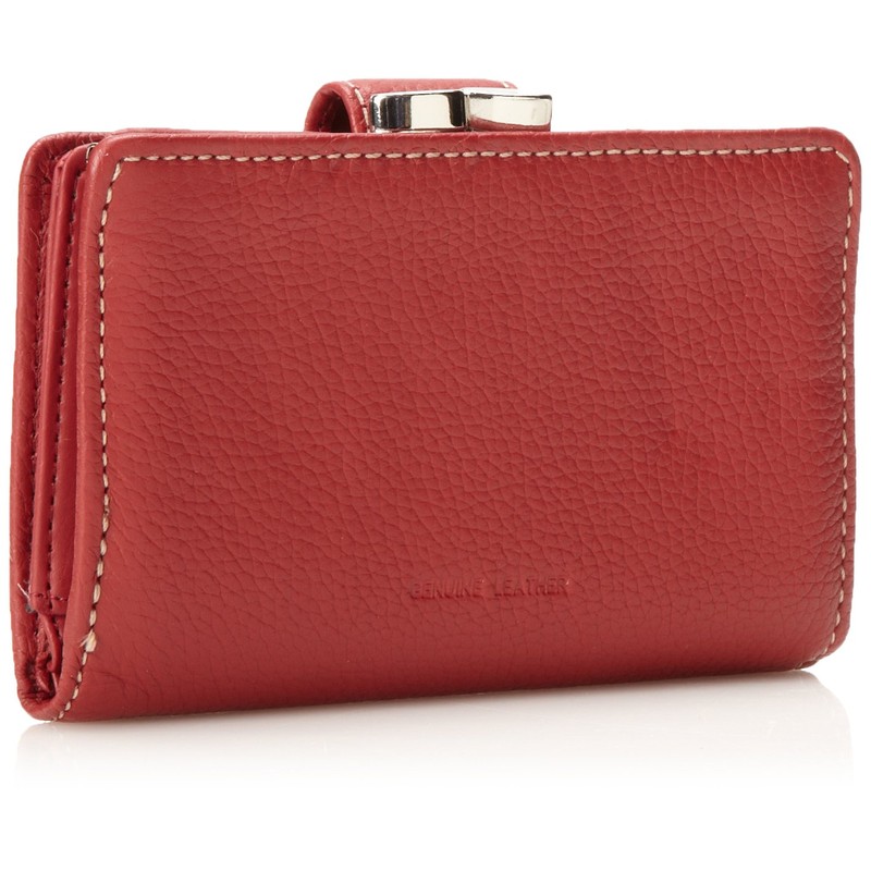 Mundi Rio Leather Frame Index Wallet,Red,one size