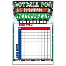 Football Pool Game Set - 17.9x28.3 in Pool Football Poster for Football Games & Tailgate Party| Football Party Supplies for Birthday Decorations