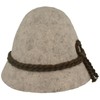 Faustmann Bavarian Men's Costume Hat Stopper Hat, Mottled light grey