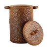 47th & Main Stoneware Countertop Textured Kitchen Canister with Lid,