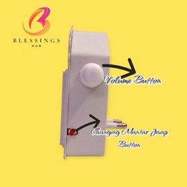 BLESSINGS HUB II Satnam Waheguru Mantra Jaap Machine Mantra for Prayer Mantra Device Continuous Chants Speaker Jaap Meditation.(White Color)