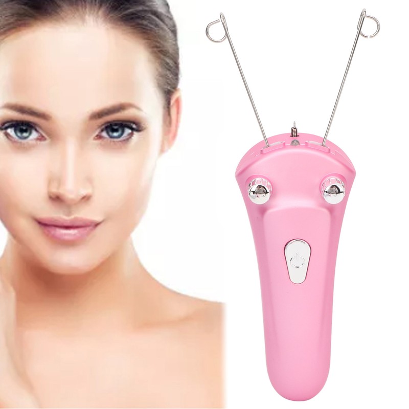 Electric Facial Threading Hair Removal Epilator LED USB Rechargeable Cordless