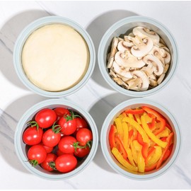 Lamapee Pizza Ball Box with Lid, Set of 4, Ideal as a Pizza Box, for up to 250 g Pizza Dough, Food-Safe