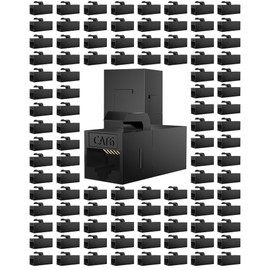 VANDESAIL 100 Pack Rj45 Coupler Cat6 Cat 6 Cat 5 Cat5 Cat5e Keystone Jack Network Cable Couplers Extender Adapter Wall Inline Patch Panel Connectors
