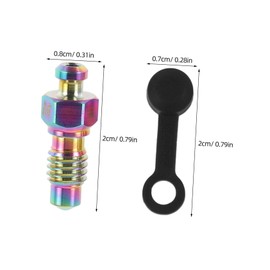 BESPORTBLE Durable Brake Bleeder Screws and Caps Kit Essential Motorcycle and Bicycle Accessory for Efficient Brake System Maintenance Includes Colored Bleeder Screws and Dust Caps
