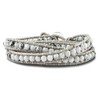 Spirit by Chelsea Taylor White Howlite Beaded and Leather Multi-wrap