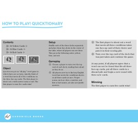 Chronicle Books Quicktionary: A Game of Lightning-Fast Wordplay, Includes 102 prompt cards; 1 rule book