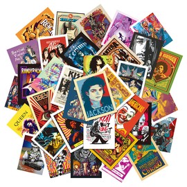 Vintage Music Stickers, 50 Pieces, Aesthetic Decoration, Vinyl Stickers for Scrapbook, Laptop, Children, Teenagers, Girls