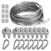 1/8" Wire Rope Kit - 50FT Steel Cable with Loop