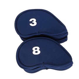 TSUCIA Golf Club with Counts Easy to Read Headcovers Iron Covers Set of 10 Navy