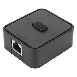 2 Port Gigabit, 1 Out In PoE Extender Switch RJ45 Splitter Selector for Cat 6 Network 10 100 1000 Mbps