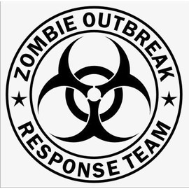 Zombie Response Team Biohazard Graffiti Funny Symbol Funny Bumper Sticker Car Van Bike Sticker Decal Free P&P