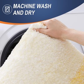 OLANLY OLANLY Bathroom Runner Rugs 54x24, Extra Soft Absorbent Microfiber Bath Rugs, Rubber Backing, Quick Dry, Machine Washable Bath Mats for Bathroom Floor, Tub, Shower and Home Decor Accessories, Yellow