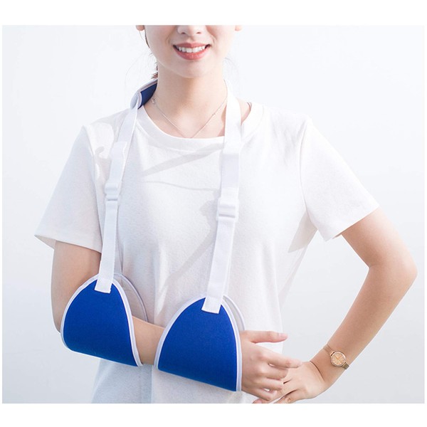 Arm Suuport Sling, Shoulder Abduction Sling Immobilizer Arm Pillow for Injury Support Rotator Cuff Sublexion, Surgery, Dislocated, Broken Arm(Blue)