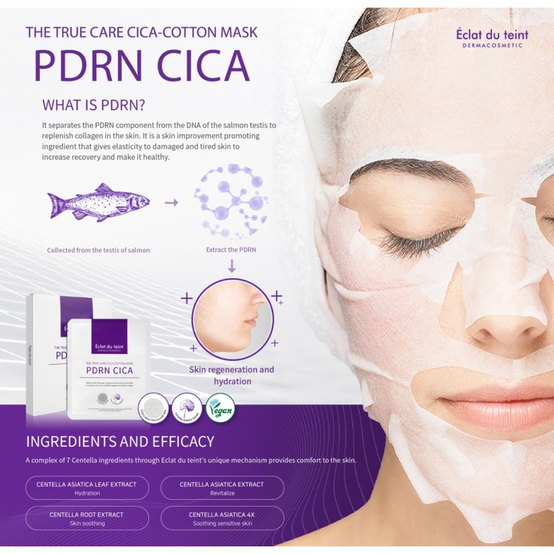 Eclat Dutin The True Care Cica Cotton Mask Pack 1