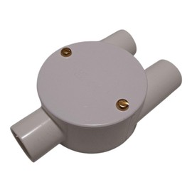 20mm PVC Conduit Y Box - White with Lid and Screws | Electrical Junction Box – Pack of 1