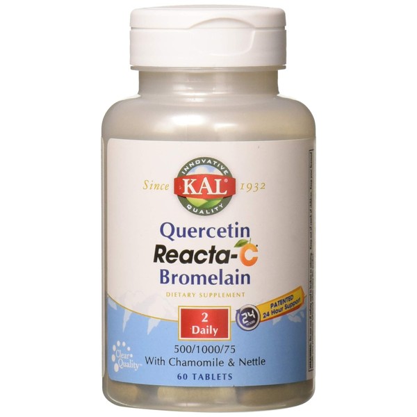 Kal Quercetin Reacta-c Bromelain Tablets, 60 Count
