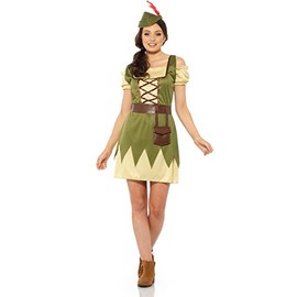 Karnival Costumes Medieval Robin Hood Women's Costume X-Large 18-20 Brown