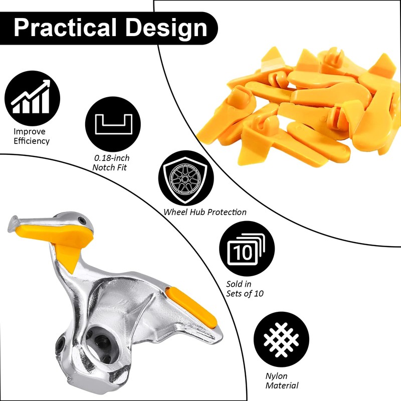 Crumye 10-Pack Tire Changer Duck Head Inserts for Tire Machine