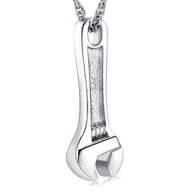 shajwo Cremation Wrench Urn Necklace Ashes Jewelry for Women Men Keepsake Pendant Memorial Locket Ash Holder