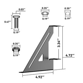 YQMRCZRF 2 Amp Amplifier Rack, Audio Rack, Rack Mount Amplifier for Droppin HZ Car Audio, Steel, Black Powder Coated, Bracket Mount, 24 Watts, Audio Equipment Rack
