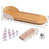 Table Top Mini Bowling Game Set-Tabletop Wooden Board Mini Arcade