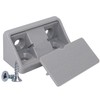 SKIR'CO (20 Pack) Grey Shelf Brackets 44x20x20mm 90 Degree Furniture