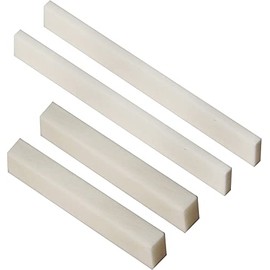 Musical String 6 String Acoustic Guitar Bone Bridge Saddle and Nut Blank Made of Bone Pack of 2 Sets 52 x6x10 mm and 80x3x10 mm