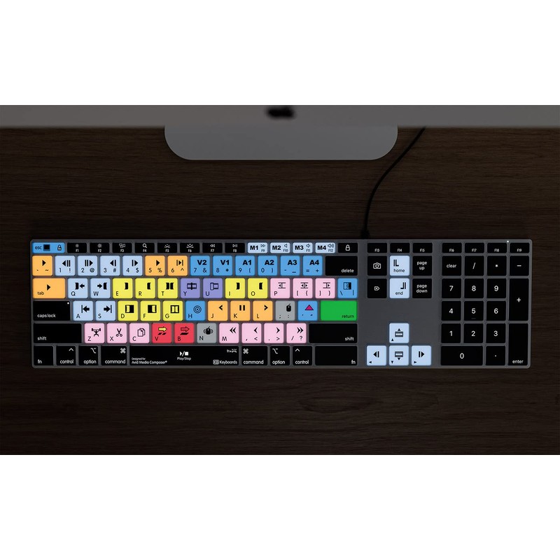 KB Covers Avid Media Composer Keyboard | Backlit Pro Aluminum