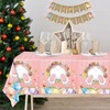 Table Runner Easter Rabbits, Pack of 2 Easter Tablecloth, Waterproof,