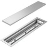 Skyflame Linear Stainless Steel Drop-in Fire Pit Pan and Burner with Burner Cover, 30 by 6-Inch
