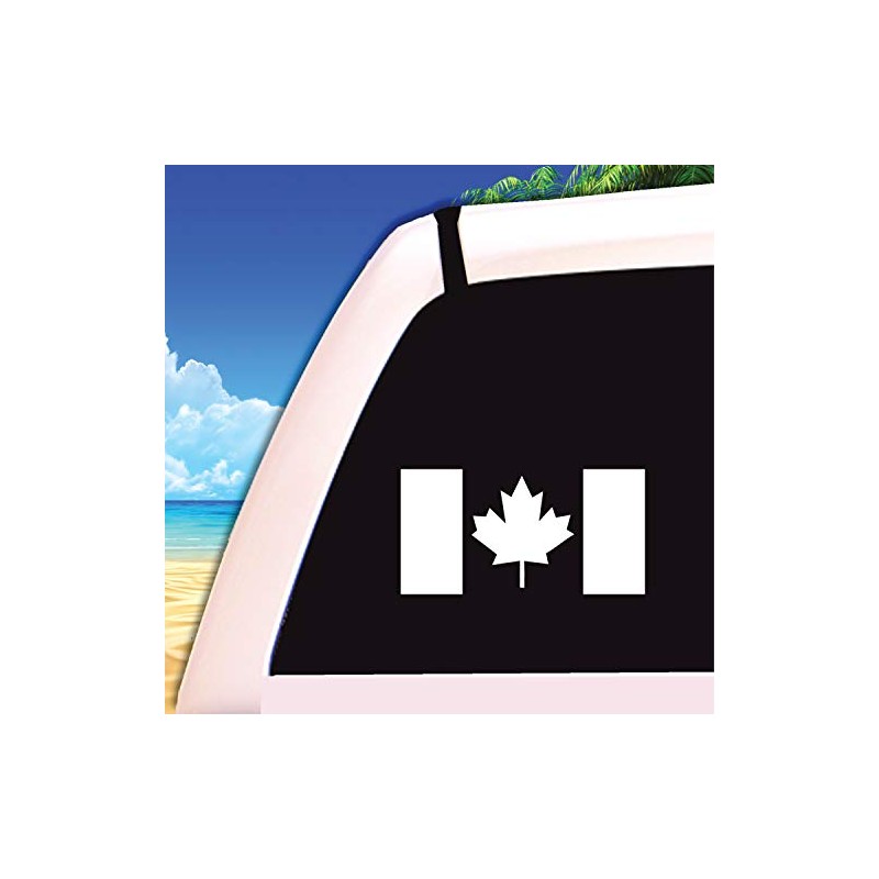 Canada Flag Canadian - Vinyl Decal Sticker White