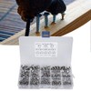 180 Pieces M3 M4 M5 M6 Stainless Steel Flat Head