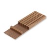 Knife Block Drawer Insert - Kitchen Cabinet Organizer (Walnut)