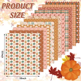 Whaline 12Pcs Boho Fall Cotton Fabric Bundles 18 x 22 Inch Fall Pattern Printed Fat Quarters Autumn Boho Quilting Patchwork Squares Sewing Fabrics for DIY Handmade Crafting Home Party Decor