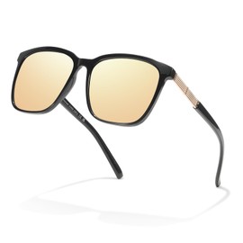 Myiaur Polarized Sunglasses for Women, Trendy Mirrored Sun Glasses Oversized Shades UV400 Protection