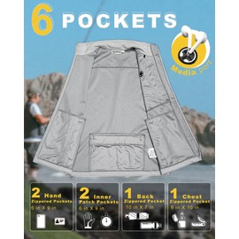 33,000ft Men's Windproof Lightweight Golf Vest Outerwear with Pockets, Softshell Sleeveless Jacket for Running Hiking Sports