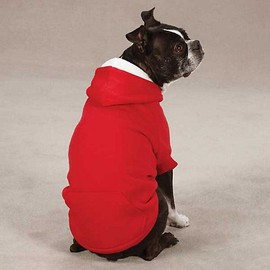 Zack & Zoey Fleece-Lined Hoodie for Dogs, 20" Large, Tomato Red