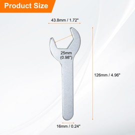 HARFINGTON 10pcs Small Wrench Open End Wrench 25x126x2.8mm Metric U-Shaped Single Open Ended Spanner Super Thin Small Flat Head Galvanizing Wrench for Automotive Repair Furniture Assembly